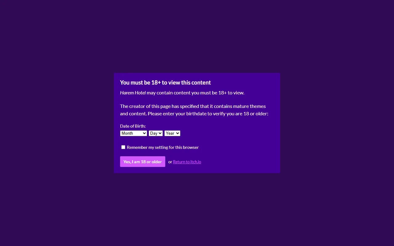 Screenshot of Haremhotel